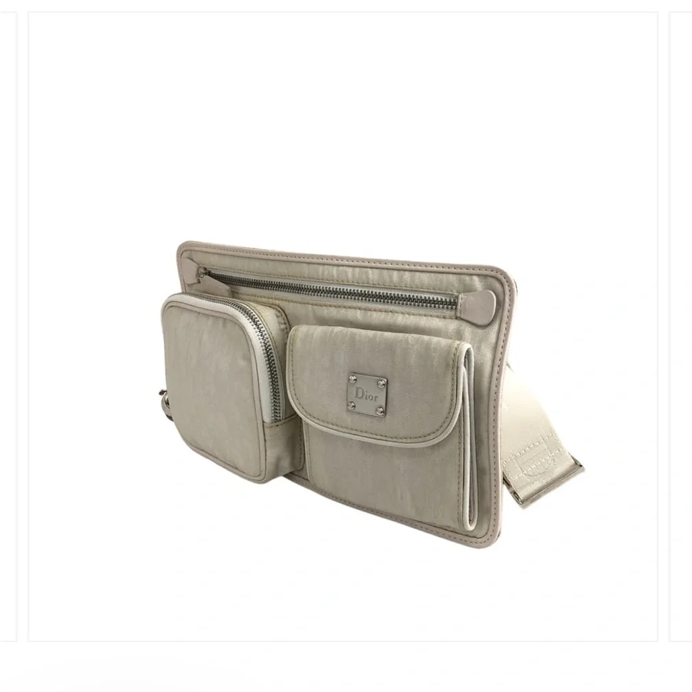 Christian Dior Logo trotter white vintage Fanny pack waist bag - Picture 3 of 3